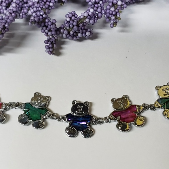 Paua Shell Teddy Bear Bracelets - Picture 3 of 3